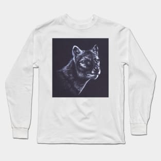 Thylacine portrait Long Sleeve T-Shirt